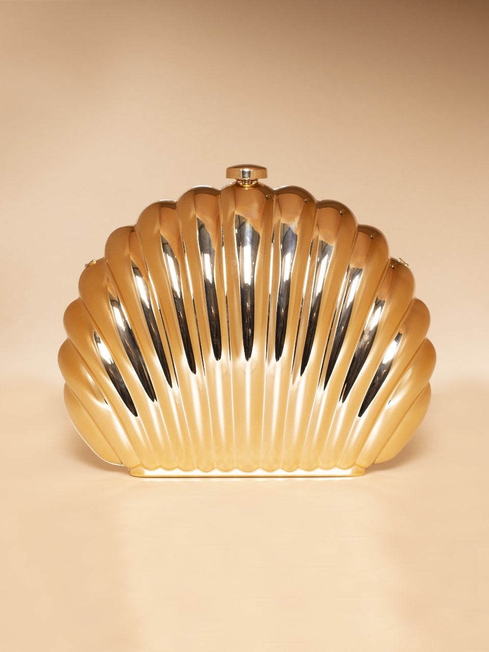 Designer Golden Acrylic Dome shaped Clutch