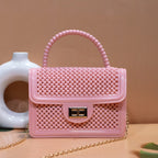 Candy Pop Mini Sling Bag – Designer PVC with Chain