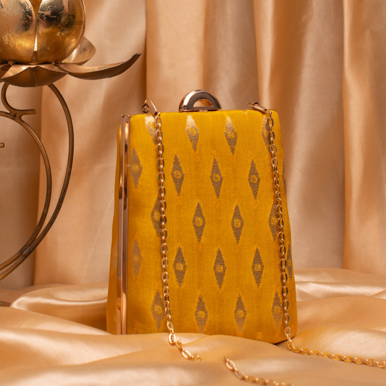 Designer Brocade Silk Fabric Clutch