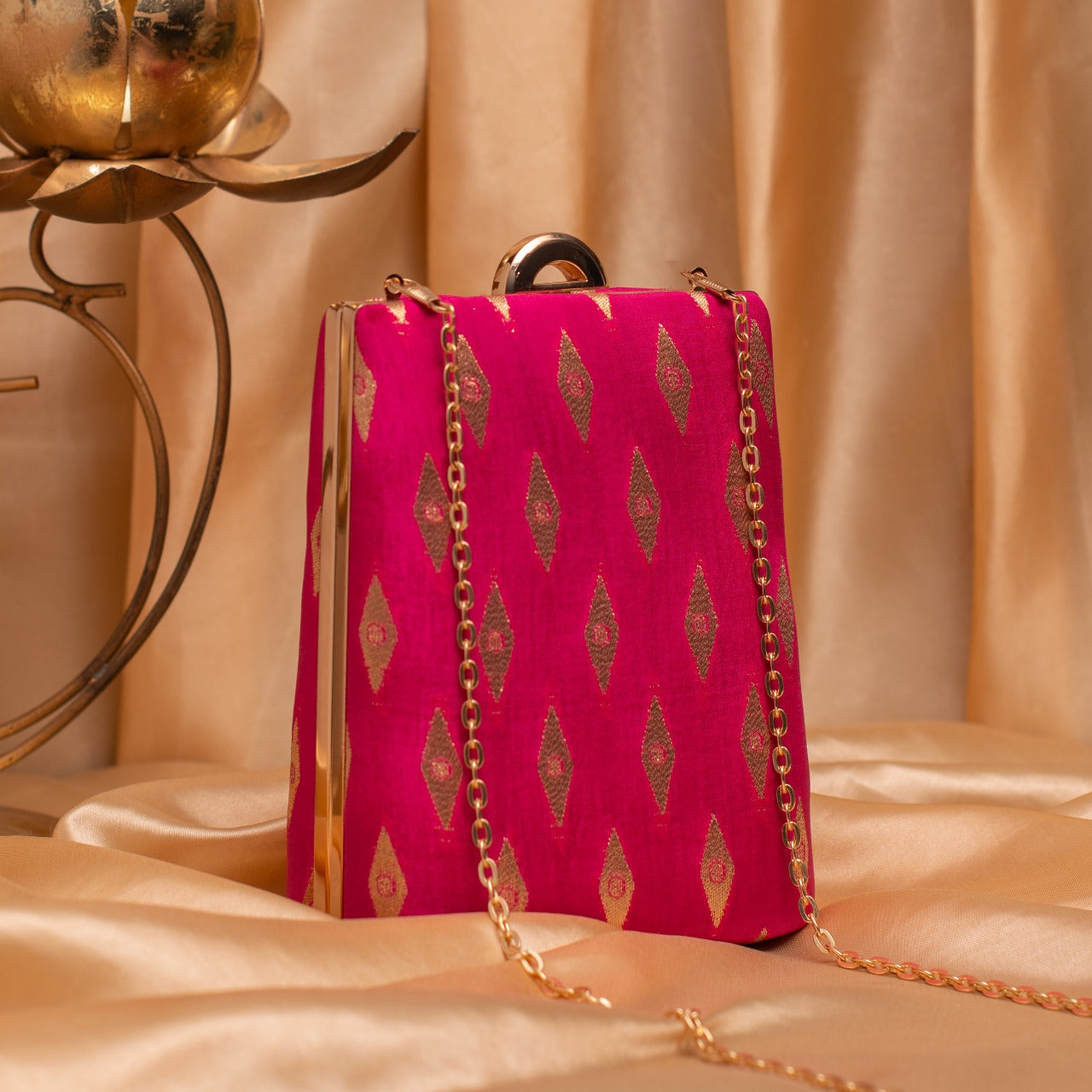 Designer Brocade Silk Fabric Clutch