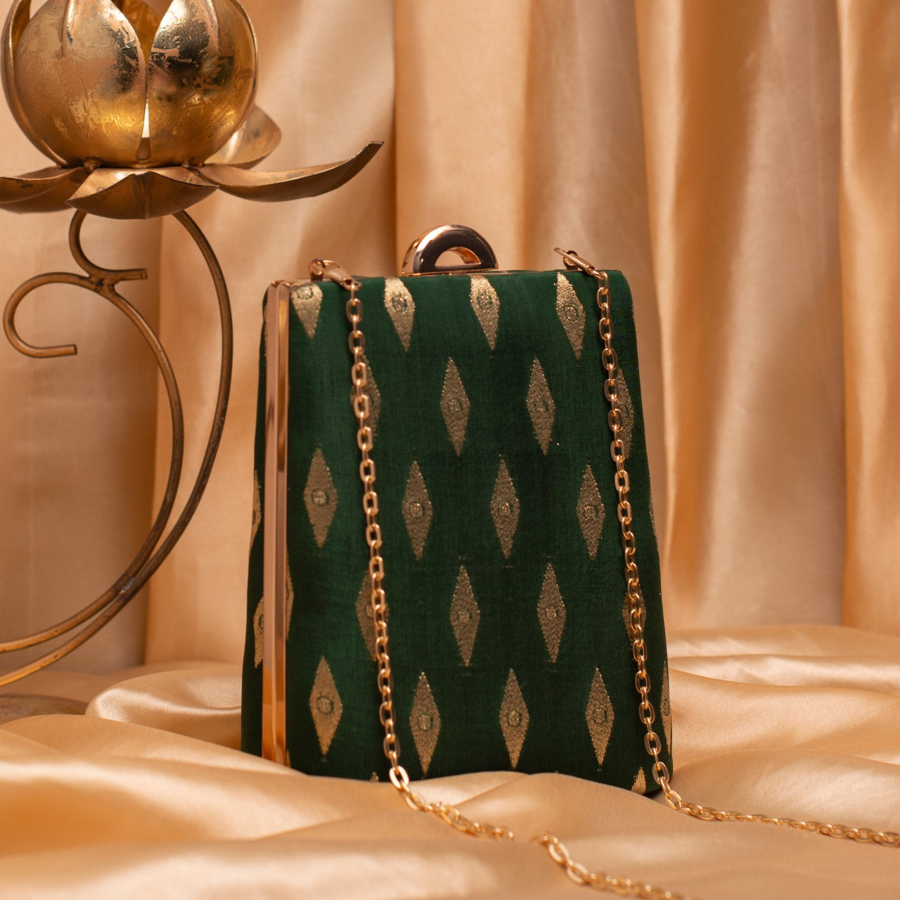 Designer Brocade Silk Fabric Clutch