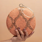 Round Ethnic Clutches