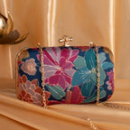 Ethnic Embroidery Clutch with Designer Knob
