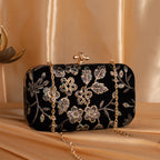Ethnic Embroidery Clutch with Designer Knob