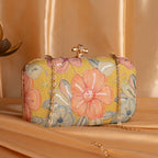 Ethnic Embroidery Clutch with Designer Knob