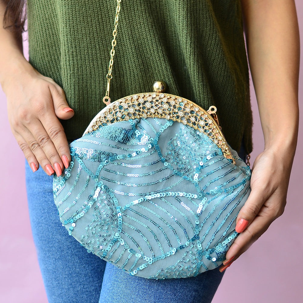 Designer Framed Batua Style Clutch Bag