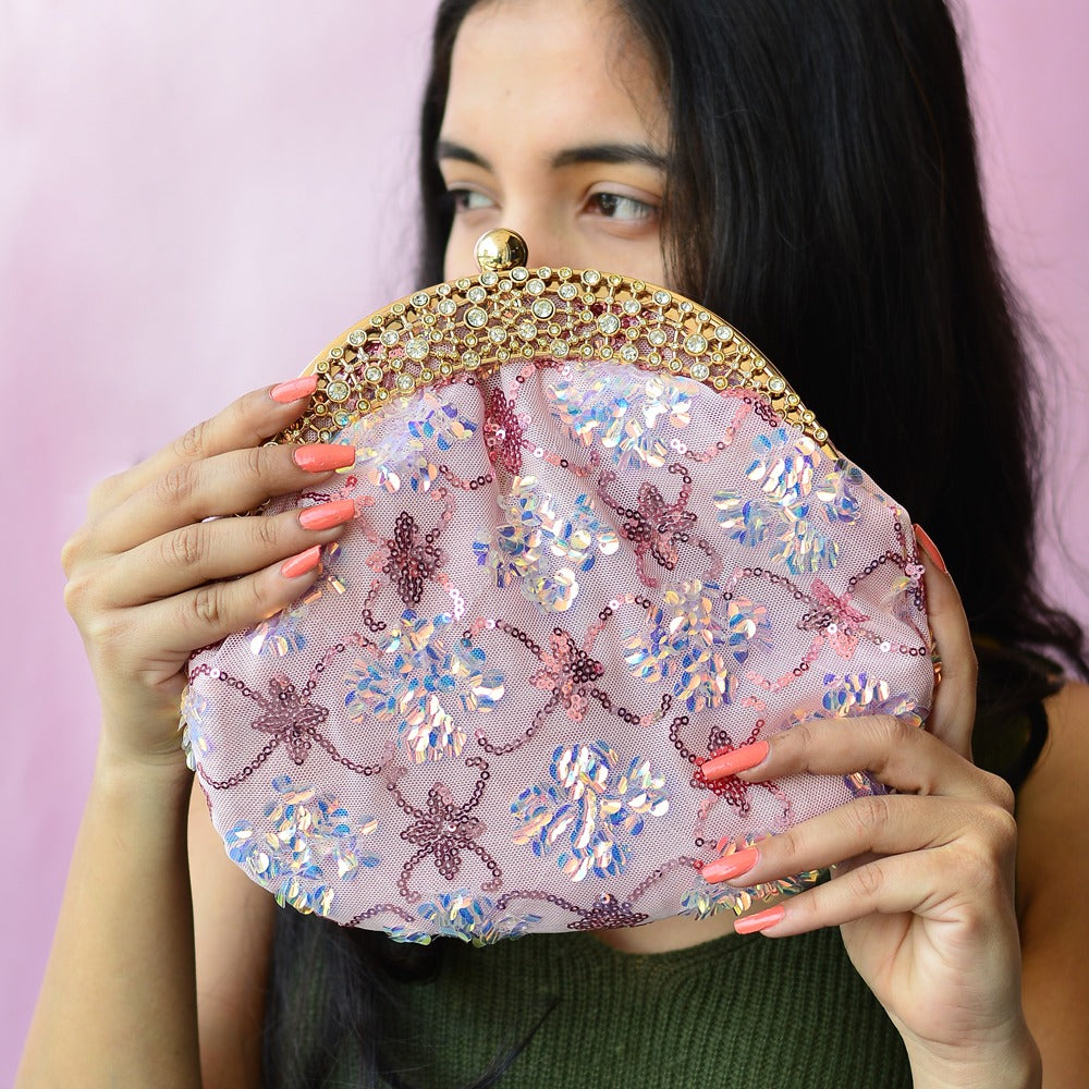 Designer Framed Batua Style Clutch Bag