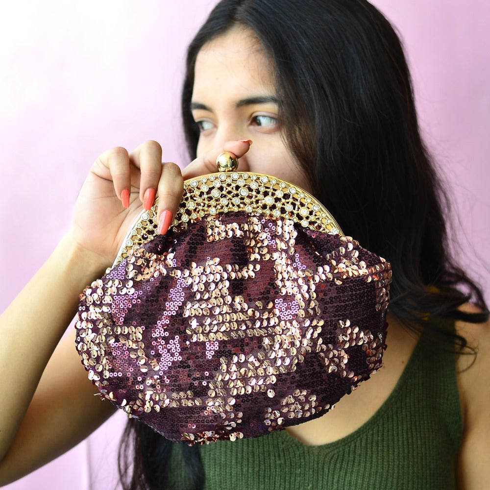 Designer Framed Batua Style Clutch Bag