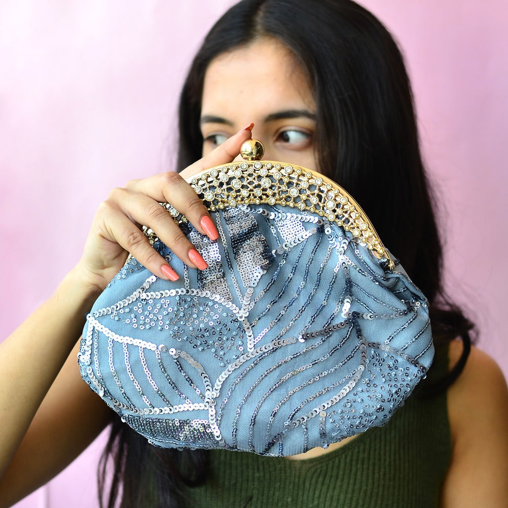 Designer Framed Batua Style Clutch Bag