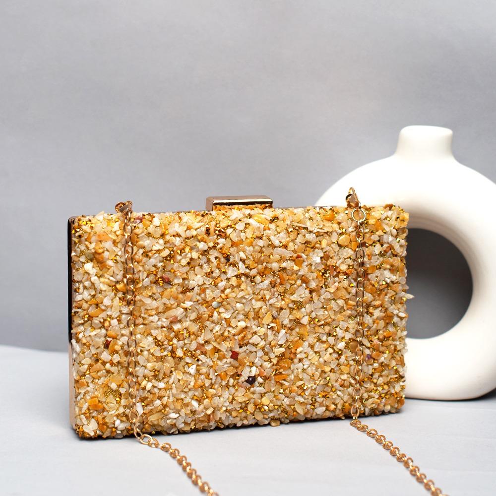 Gravel Stoned Metallic Clutch