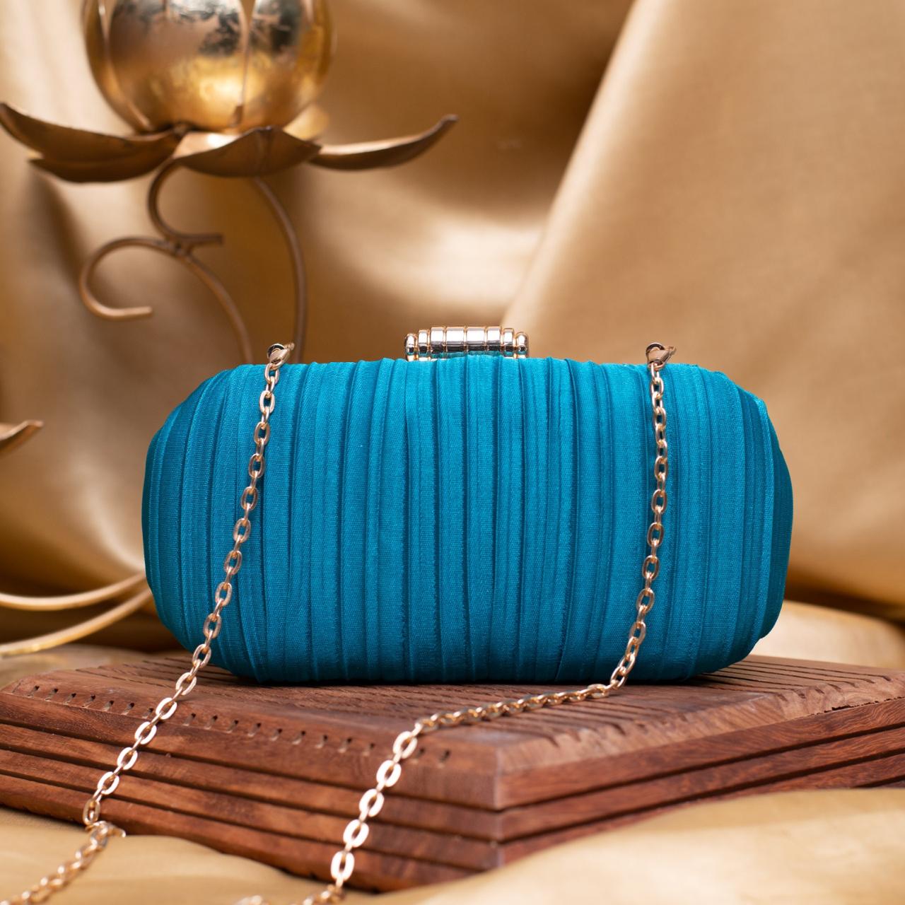 Ribbed Designer Capsule Clutch