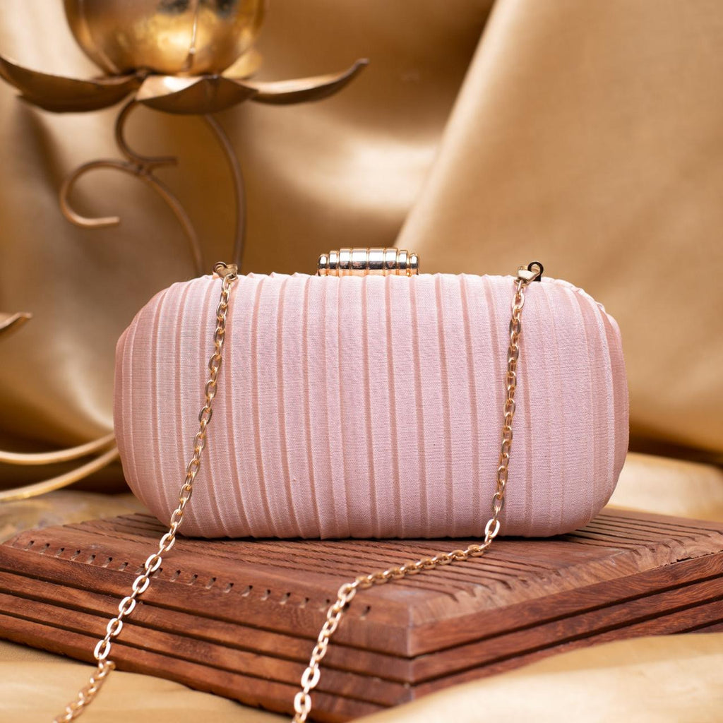 Ribbed Designer Capsule Clutch