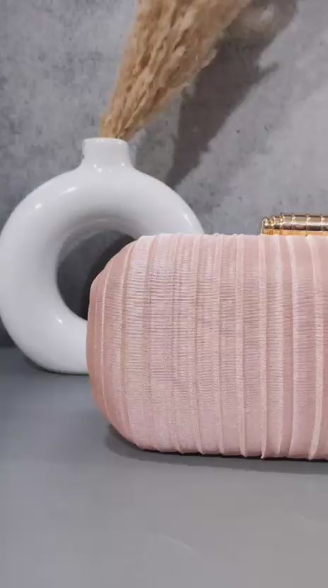 Ribbed Designer Capsule Clutch