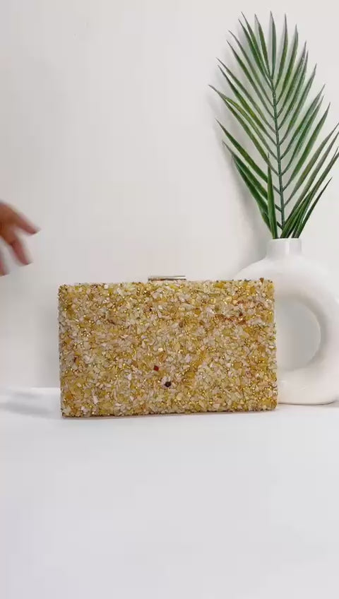 Gravel Stoned Metallic Clutch